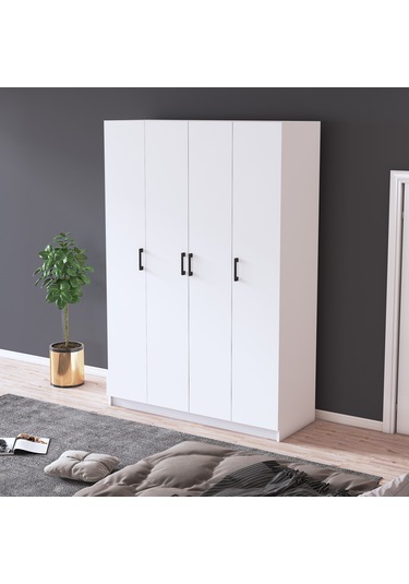 %100 Mdflam 4 Kapaklı Gardrop 120cm G-08
