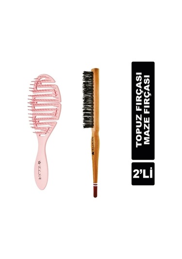 Professional Maze Ve Topuz Fırçası Üç Boyutlu Fırça