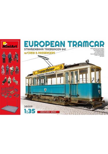 Miniart Avrupa Tramvayı Mürettebat Ve Yolcular