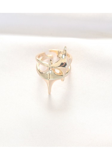 Yıldız Model Gold Renk Ayarlanabilir Yüzük - Tj-byk3144 Gold