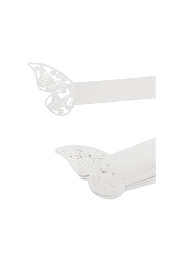 Suntek 20x Kağıt Peçete Halkaları Dekor Sahipleri Serviette Beyaz