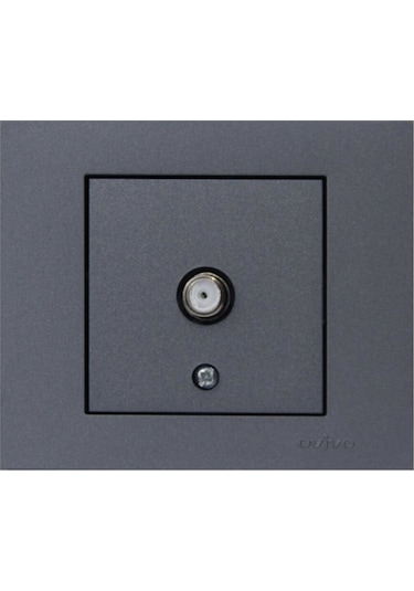 2 Adet Ovivo Grano Füme Uydu Tv Prizi F Konnektör Çerçeve Dahildir Tem