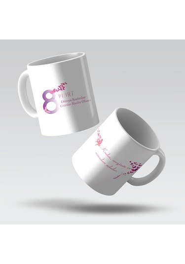 Baskılı Kupa Bardak 8 Mart Dünya Kadınlar Günü Teması - 3