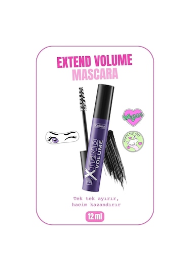 Callista Extend Volume Hacim Ve Uzunluk Etkili Maskara - Siyah