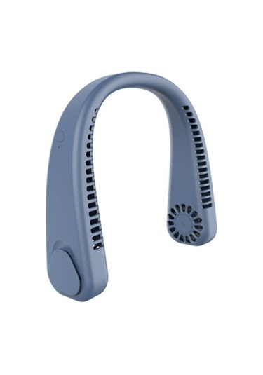 F2 Usb Dış Mekan Taşınabilir Asma Boyun Fanı Yeşil 4640 Mavi