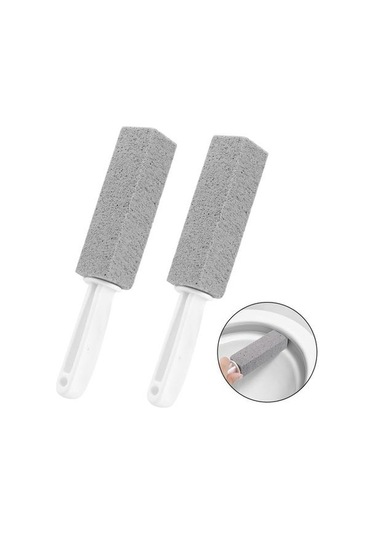 1 Adet / Set Tuvalet Fırçası Doğal Ponza Taş Lavabolar Küvetler Tuvalet Fırçalama Temizleme Fırçası Ev Temizleme Araçları Tuvalet Fırçası Tutucular Antrasit - Beyaz