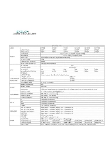 Exelon  Modifiye Sinüs 600W 12V İnverter