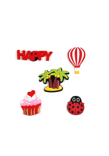 Crocs Terlik Süsü & Renkli Aksesuar 5'Li Paket Jibbitz (481236688)-Standart Çok Renkli