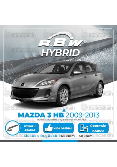 Rbw Hybrid Mazda 3 Hb 2009 - 2013 Ön Silecek Takımı - Hibrit
