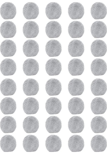 Tenfowee Pencere Temizleme Robotları İçin 40 Adet Gri Mikrofiber Temizlik Bezi - Leke Ve Iz Olmadan Etkili Temizlik Gri