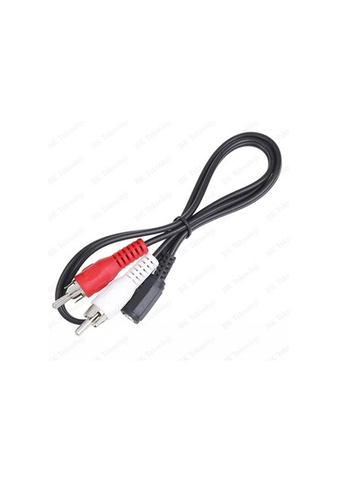 3.5Mm Dişi 2 Rca Erkek Stereo Ses Kablosu 1.5 Metre