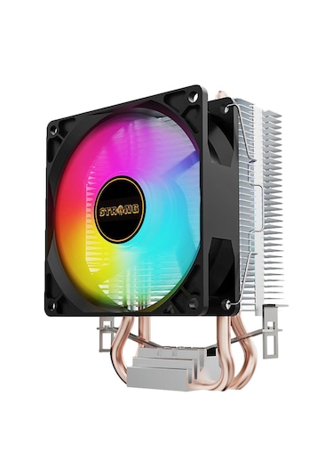 Strong M2-Pro 9cm Rainbow 2 Bakır Borulu 105W Tdp Intel/amd Kule Tipi Işlemci Cpu Fan