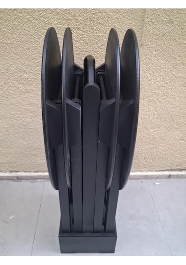 Zigon Çanta Oval 90540 Dörtlü Model Ahşap Mdf Parlak Siyah Lake El Yapımı Siyah