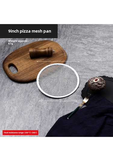 Springsun 9 İnç Alüminyum Pizzalık - Kalın Cidarlı, Kaymaz Yüzeyli, Ticari Kullanım, Fırın Ve Mangal Uyumlu, 22.9 Cm Çaplı Fırın Aleti