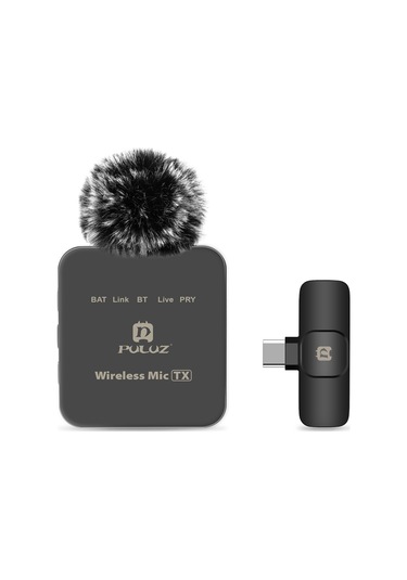Springsun Puluz Pu646b Kablosuz Mikrofon Sistemi 1 Alıcı Ve 1 Verici İle 10m İletim Menzili Dahili Pil Android Telefonlar Bilgisayar