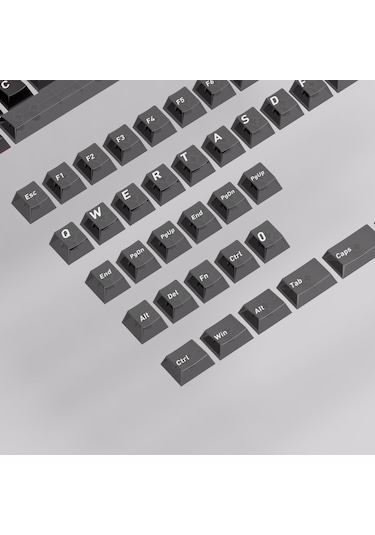 Mekanik Klavye Keycaps Rgb Şeffaf Gaming Pbt Tuş Takımı Black