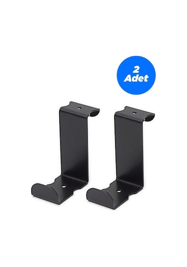 Askılık Kapı Arkası Bornoz Askılığı Mutfak Banyo Askılığı Havlu Askılığı Elbise Askılık 2 Adet Tekli Siyah