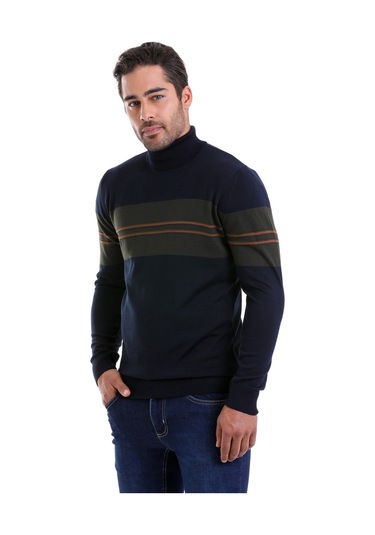 Hatemoğlu Lacivert Comfort Fit Jakarlı Balıkçı Yaka Yünlü Kazak Lacivert Hatemoğlu Lacivert Comfort Fit Jakarlı Balıkçı Yaka Yünlü Kazak Lacivert