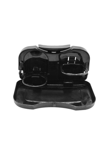 Siyah Katlanır Araba Seyahat Arka Koltuk Saklama Masası İçecek Yiyecek Bardak Tepsisi Tutucu Standı