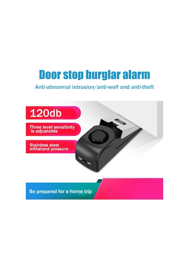 Anjiexun Seyahat Kapı Durdurucu Alarm Taşınabilir 120db Güvenlik Zemin Kapı Durdurucuları