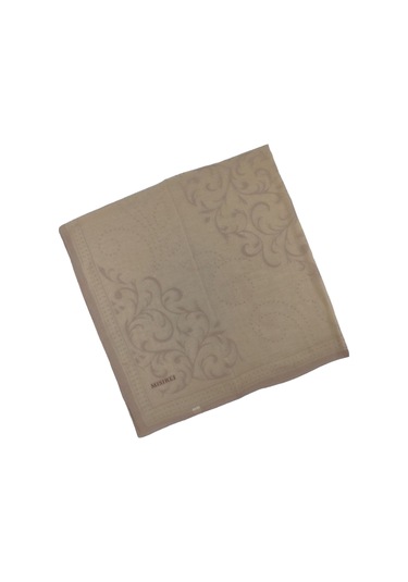 Mısırlı Eşarpları Pamuk Devore Etnik Desenli Eşarp Vizon