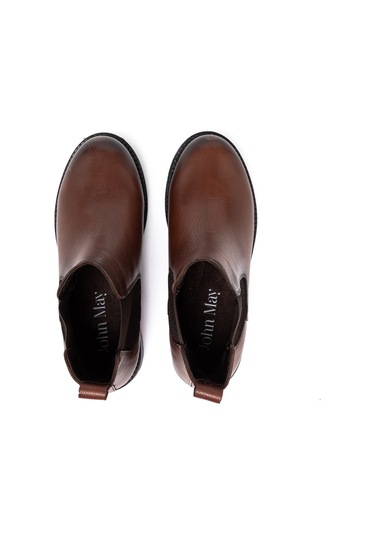 Bot Kadın Sr-52683-1 John May Taba Gri - Kırmızı