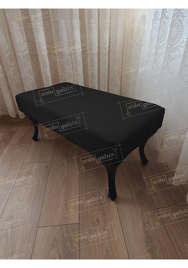 Ayak Ucu Kapı Önü Antre Düz Bench Puf Orta Sehpa Siyah Ayak 100 45 Siyah