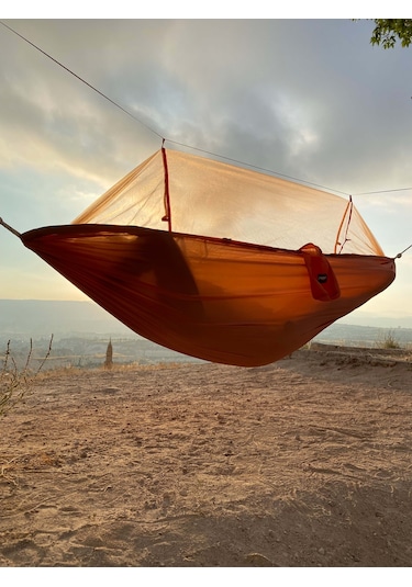 Camp And Map Cibinlikli Hamak 175 Kg Taşıma - Turuncu Turuncu