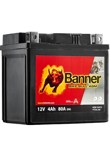 Banner Bike Bull Agm 50412 Ytx5l-bs 12 V 4 Ah 0