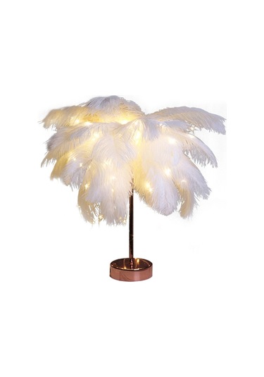 Sones Yaratıcı Yatak Odası Tüy Masa Lambası Gece Lambası Dekoratif Işık Çok Renkli