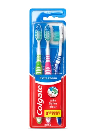 Colgate Extra Clean Diş Fırçası Medium 2+1