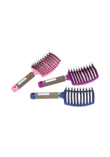 Yifomall Doğal Domuz Kılı Fırçası - Saç Masajı Ve Dolaşmayı Açan Rahat Tutuşlu Kadınlar İçin Saç Fırçası