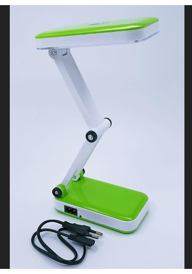 Yeşil Renk Portatif Katlanabilir Şarjlı Masa Lambası Taşınabilir Kamp Lambası Kitap Okuma Lambası Çok Renkli