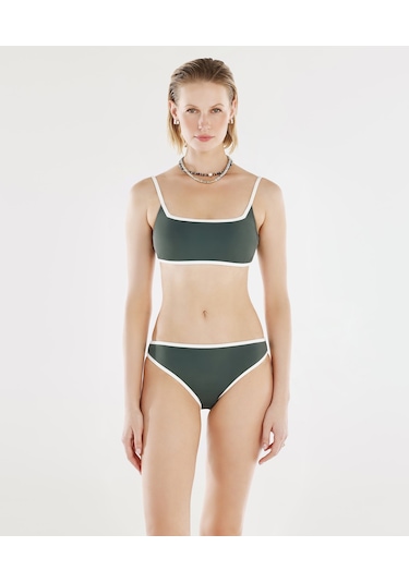Yargıcı Kontrast Detaylı Bikini Üst 25ykbw1011b 007 Haki