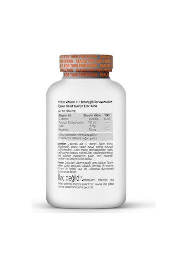 VOOP Vitamin C + Turunçgil  Bioflavonoidleri 1000 mg 30 Tablet