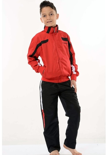 Enrico Ferry Erkek Çocuk Balıkçı Yaka Micropoly Eşofman Tkm(2115) Kırmızı
