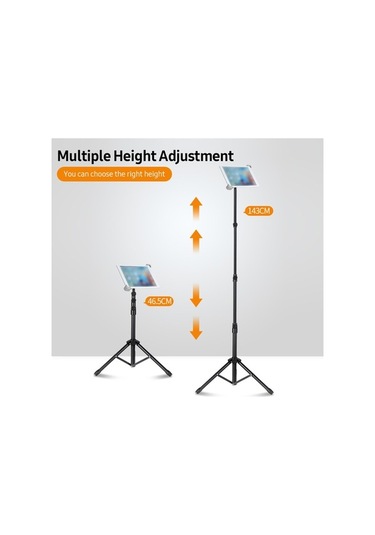 Pazly Bilgisayar Standı 7-14,5 İnç Telefon Ve Tabletler İçin Alüminyum İniş Üçgen Braketi 360 Dönüş, Ayarlanabilir Yükseklik 55-145 Cm
