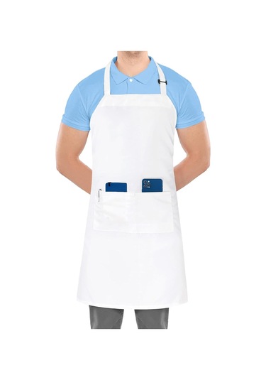 2 Paket Önlük, 2 Cepli Ayarlanabilir, Su Ve Yağa Dayanıklı Beyaz, 2 Paket Diğer