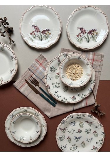 Porser Amber Yemek Takımı 6 Kişilik 24 Parça Fly24ykprs1056 Çok Renkli