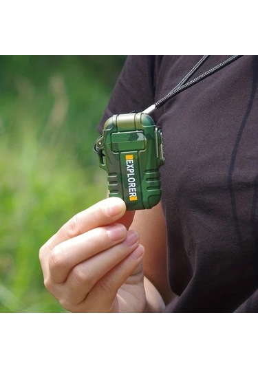 Techbloom Dual Arc Usb Sarjli Cakmak Blue Portatif Ruzgara Dayanikli Kamp Ve Doga Yuruyusu Icin Ideal Altın