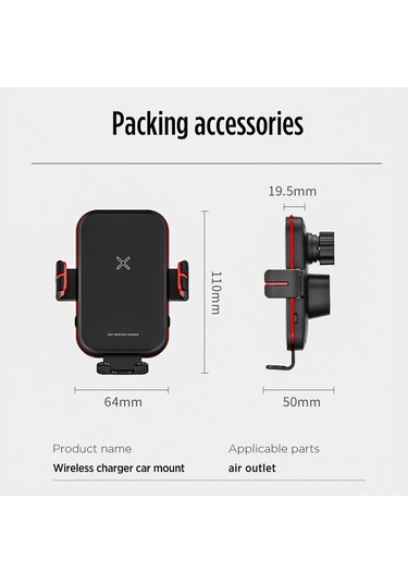 Reedark Araç Kablosuz Şarj Cihazı - Hızlı Şarj, Otomatik Kilit, Çoklu Koruma 6.9"e Kadar