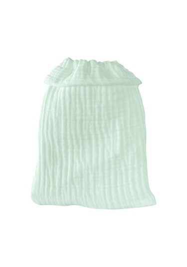 Bebek Banyo Lifi Tahriş Etmeyen Banyo Kesesi %100 Pamuk Mint