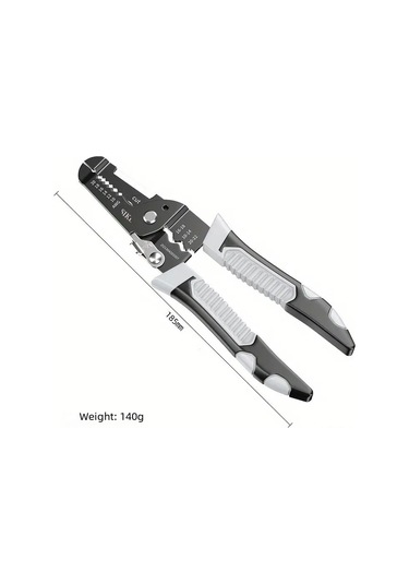 Geeksen Endüstriyel Elektrikçi Testere: Çok Fonksiyonlu Kablolu Telli Açıcı, Kesici Ve Presley - Siyah-gri Kollü Dayanıklı Araç