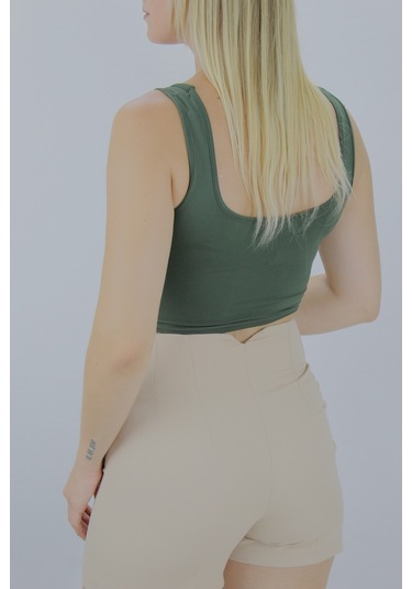 Lukas Micro Parçalı Crop Haki - Lks2022.25-9034752377166 Haki