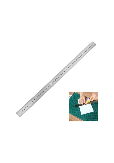 İpekbazaar Çelik Cetvel 30 CM - 50 CM Gri