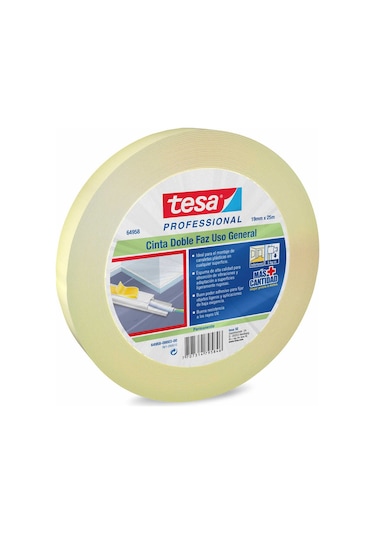 Çift Taraflı Köpük Bant, Genel Amaçlı, 25m X 19mm