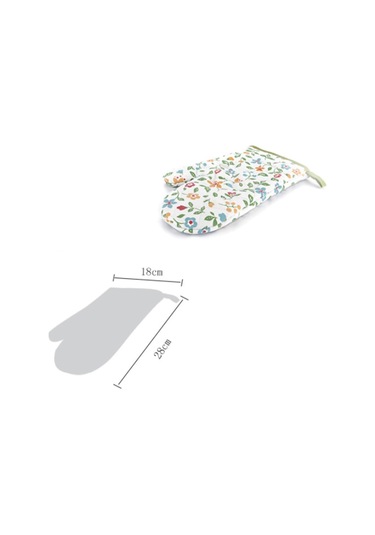 1 Çift Tencere Altlığı Çiçek Desenli Fırın Eldiveni Isı Diğer