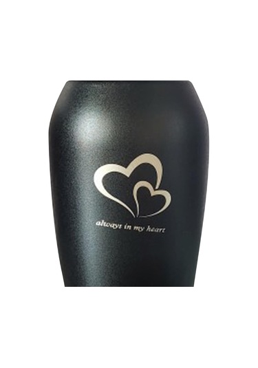 Homyl Pet Urns Paslanmaz Çelik Hatıra Urn Su Geçirmez Siyah Altın