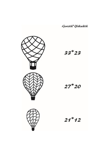 Balon Duvar Süsü 3 Parça Uçan Balon Duvar Dekoru Dekoratif Süs