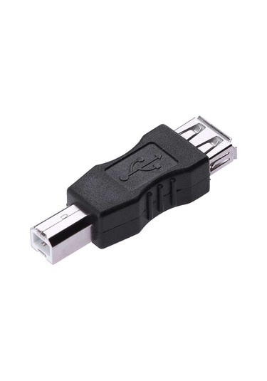 Sones Yazıcı İçin Usb 2.0 A Dişi - B Erkek Adaptör Konnektörü Af - Bm Dönüştürücü Siyah